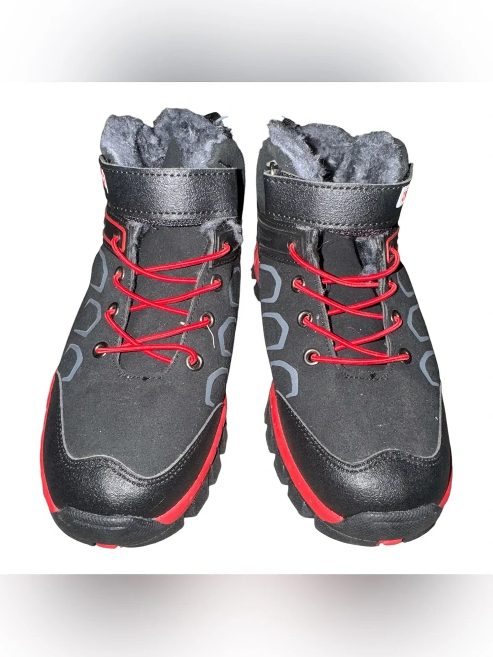Kids Black and Red Outdoor Boots Hiking Boots NWOT Size 37 or Boys 5-5.5 Shoes